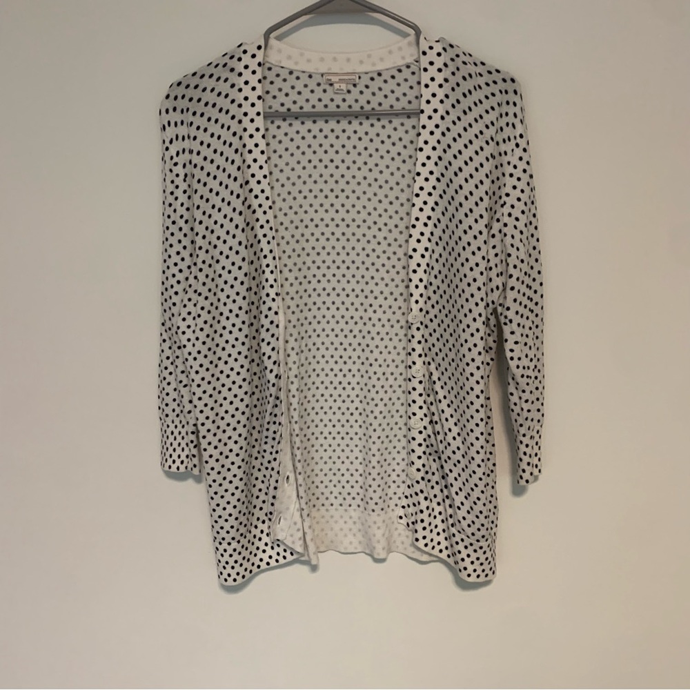 GAP Cardigan in Black and White Polka Dot size Small